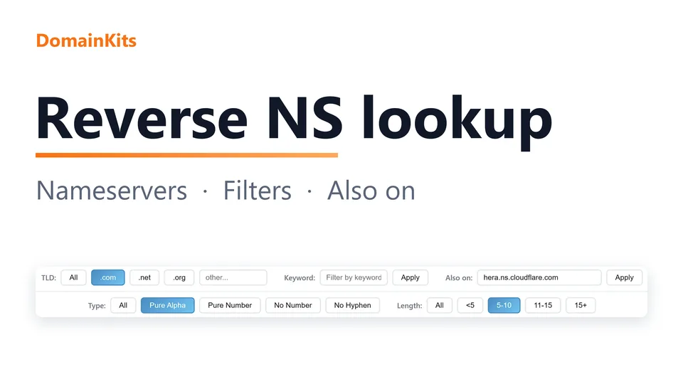 Reverse NS lookup in 5 steps on DomainKits